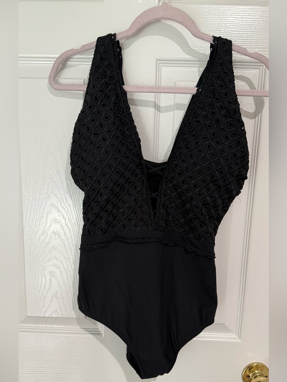 Profile By Gottex Black Textured One-Piece Swimsuit